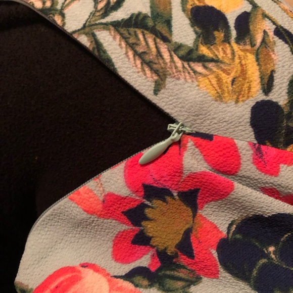 NEW Eliza J Floral Flutter Sleeve Dress Mint Size 6 - Picture 6 of 7